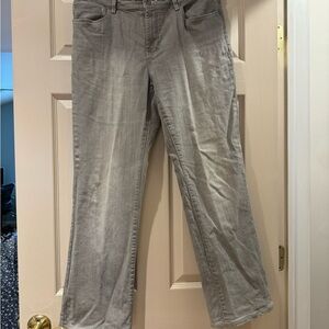 Chico's Gray Straight Leg Jeans Timeless Style